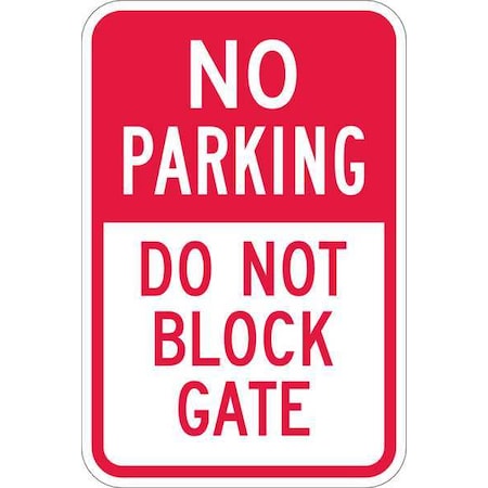 Lyle Gate No Parking Sign, 18" x 12, T1-1096-EG_12x18 T1-1096-EG_12x18