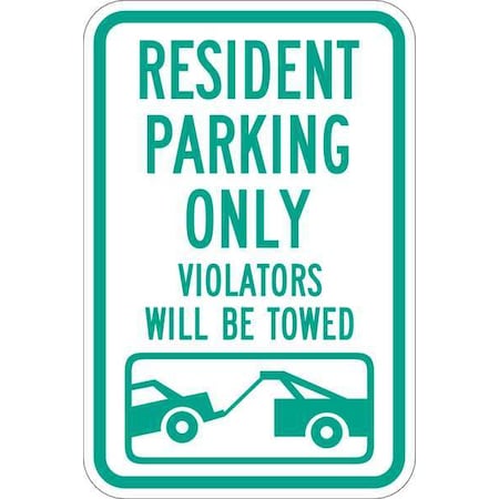 Lyle Resident Parking Sign, 18" x 12, T1-1034-HI_12x18 T1-1034-HI_12x18