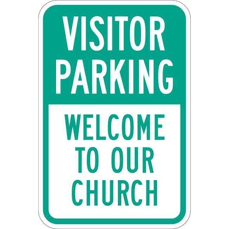 Lyle Church Parking Sign, 18" x 12, T1-1042-EG_12x18 T1-1042-EG_12x18