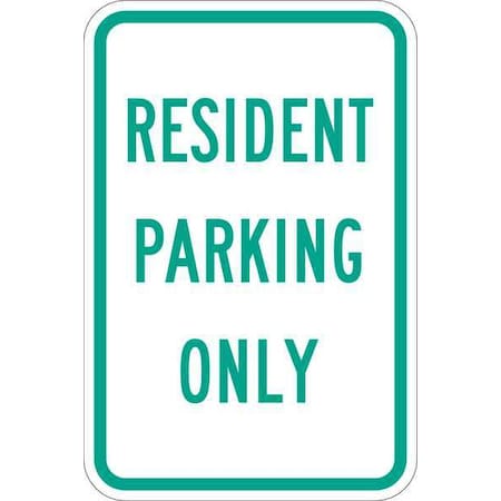Lyle Resident Parking Sign, 18" x 12, T1-1044-EG_12x18 T1-1044-EG_12x18