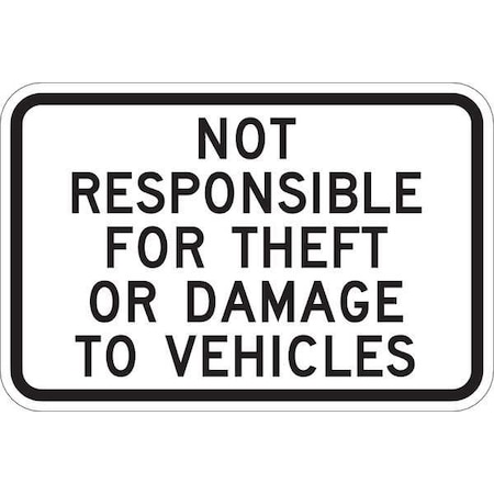 Lyle Sign, Not Responsible, 12 x18 In, T1-1046-EG_18x12 T1-1046-EG_18x12