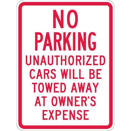 Lyle Tow Zone No Parking Sign, 24" x 18, T1-1047-EG_18x24 T1-1047-EG_18x24