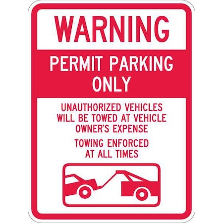 Lyle Permit Parking Sign, 24" x 18, T1-1065-HI_18x24 T1-1065-HI_18x24