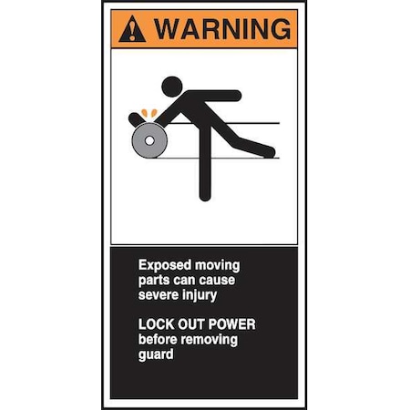 Accuform CEMA Label, 6 in Height, 3 in Width, Vinyl, Vertical Rectangle, English LECN374