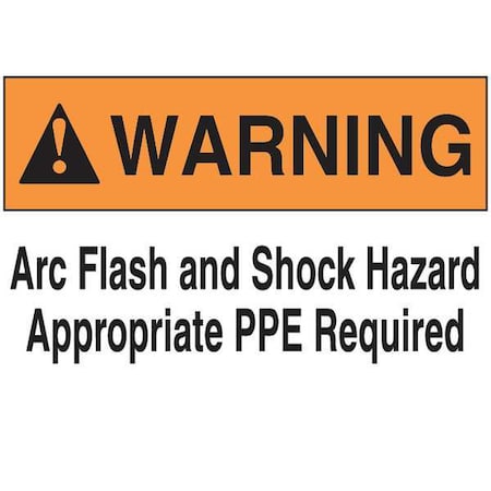 Accuform Warning Label, Arc Flash, 5x7 in, Adhesive Dura-Vinyl LELC325