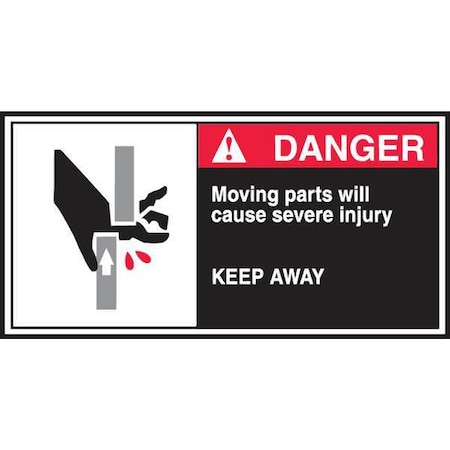 Accuform CEMA Label, 2 1/2 in Height, 5 in Width, Vinyl, Horizontal Rectangle, English LECN172