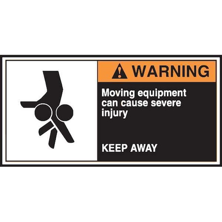 Accuform CEMA Label, 2 1/2 in Height, 5 in Width, Vinyl, Horizontal Rectangle, English LECN364