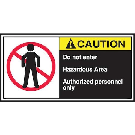 Accuform Label, CEMA, 2-1/2x5, Caution Do Not, PK5 LECN680