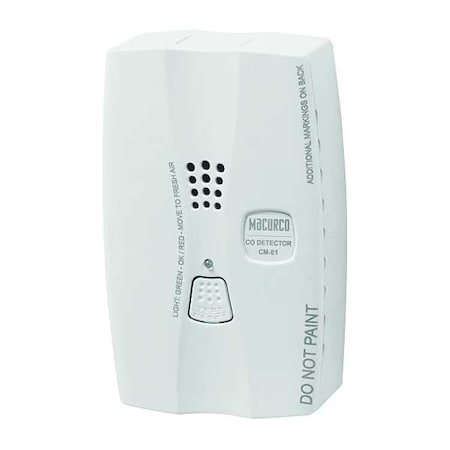 Macurco Gas Detector, Carbon Monoxide, Audible and Visual Alarm, 9-32V DC, Residential/Light Commercial CM-E1
