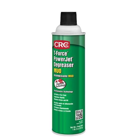 CRC T-Force PowerJet Degreaser MUO, 20 oz Aerosol Spray Can, Solvent Based, Ready To Use, K1 03915
