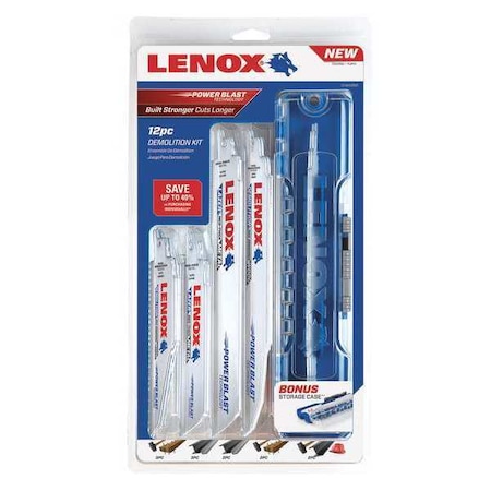 Lenox 6 in, 9 in x 6 TPI Reciprocating Saw Blade Set, LENOX 1214412RKD