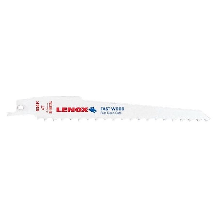 Lenox 6 in x 4 TPI Reciprocating Saw Blade Set, LENOX, 5 PK 20575634R