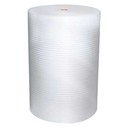 Zoro Select Foam Roll, Perforated, White, 1250 ft. L 36DY84