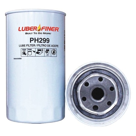 Luber-Finer Oil Filter, 6-51/64in.H., 3-13/16in.dia. PH299