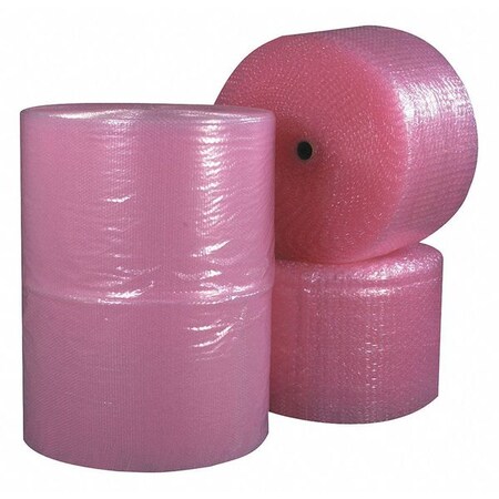 Zoro Select Perforated Bubble Roll, 375ft., Pink, PK2 BW516S24ASP