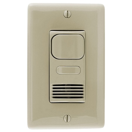Hubbell Wiring Device-Kellems Wall Mount Sensor, Occupancy, Vacancy, Hard Wired, Ivory, 1,000 sq ft, Fluorescent, Incandescent AD2000I1
