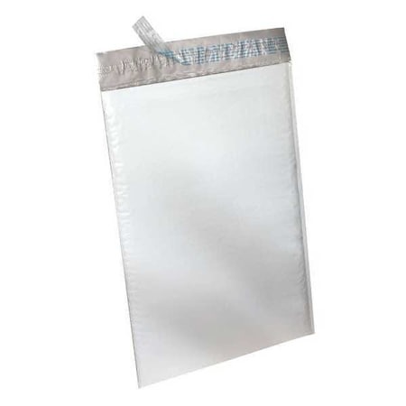 Zoro Select Mailer Envelope, White, Polyethylene, PK50 36DZ07