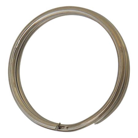 Zoro Select Split Key Ring, Gray, Steel, Standard, Silver Texture 36DZ32