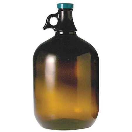 Qorpak Jug, 3.79 L Capacity - mL, 1 gal Capacity - oz, Screw On Closure, Glass, Integral Shoulder Handle GLC-02045