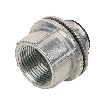 Hubbell Killark Conduit Fitting Grounding Hub, 1/2 in, Liquid-Tight, Zinc Alloy, Plain, Gray WH-1