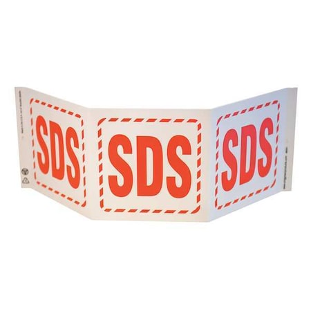 Zing High Visibility Safety Sign, 7 1/2 in Height, 20 in Width, Plastic, English 6051