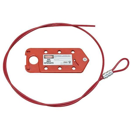 Zing Tab-Cinching Cable Lockout, 10 ft. L 7133