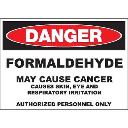 Zing Danger Sign, 10 in H, 14 in W, Rectangle, English, 2666A 2666A