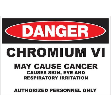 Zing Danger Sign, 10 in H, 14 in W, Plastic, Rectangle, English, 2669 2669