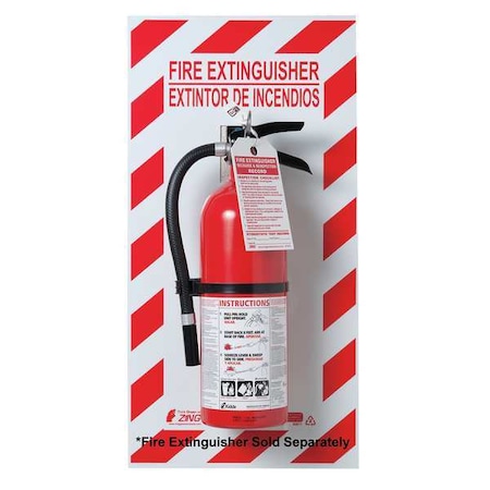Zing Fire Extinguisher Back Plate, 29 in Height, 13 in Width, Glow-In-The-Dark Plastic 2671