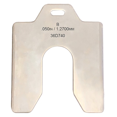 Zoro Select Slotted Shim 3 x 3" x 0.050", Pk10 36D740