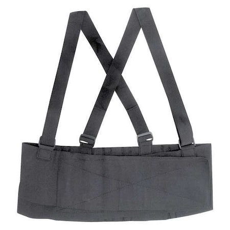 Dmi Back Support, L, Hook-and-Loop, Black 632-6400-2221