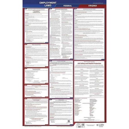 Jj Keller LaborLaw Poster, Fed/STA, VA, ENG, 26inH, 1yr 300-VA-1