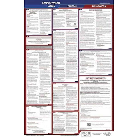 Jj Keller LaborLaw Poster, Fed/STA, WA, ENG, 26inH, 1yr 300-WA-1