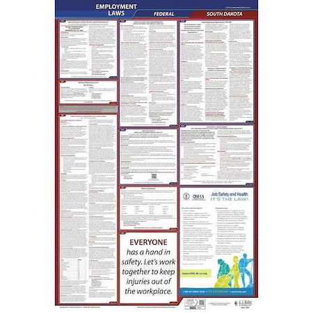 Jj Keller LaborLaw Poster, Fed/STA, SD, ENG, 26inH, 3yr 300-SD-3