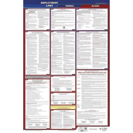 Jj Keller LaborLaw Poster, Fed/STA, AK, ENG, 26inH, 1yr 300-AK-1