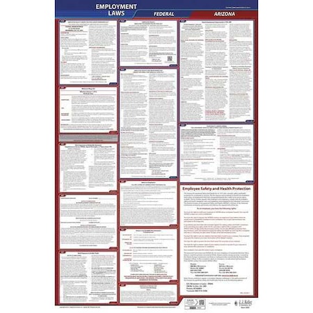 Jj Keller LaborLaw Poster, Fed/STA, AZ, ENG, 26inH, 3yr 300-AZ-3