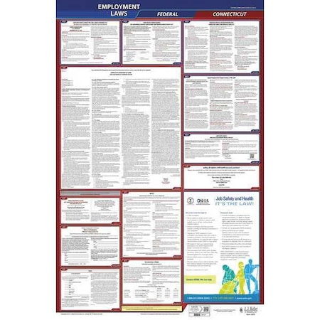 Jj Keller LaborLaw Poster, Fed/STA, CT, ENG, 26inH, 3yr 300-CT-3