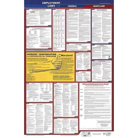 Jj Keller LaborLaw Poster, Fed/STA, MD, ENG, 26inH, 1yr 300-MD-1