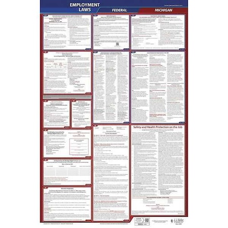 Jj Keller LaborLaw Poster, Fed/STA, MN, ENG, 26inH, 1yr 300-MN-1