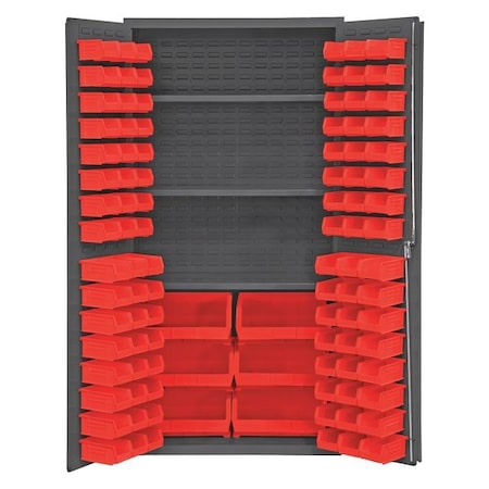 Durham Mfg Heavy Duty Bin Cabinet, 36 in W, 72 in H, 24" D, 102 Bins 2501-BDLP-102-3S-1795