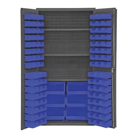 Durham Mfg Heavy Duty Bin Cabinet, 36 in W, 72 in H, 24" D, 102 Bins 2501-BDLP-102-3S-5295