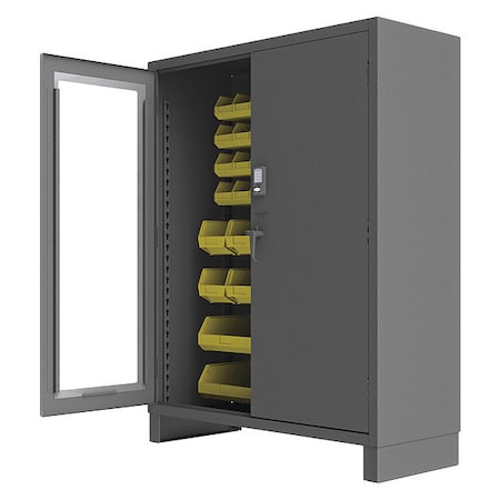 Durham Mfg Extra-Heavy Duty Bin Cabinet, 60 in W, 78 in H, 24" D, 54 Bins 3704CXC-54B-95