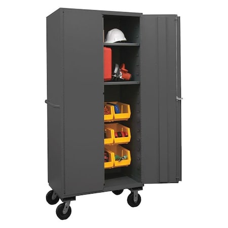 Durham Mfg Heavy Duty Bin Cabinet, 36 in W, 80 in H, 24" D, 12 Bins 2501M-BLP-12-2S-95