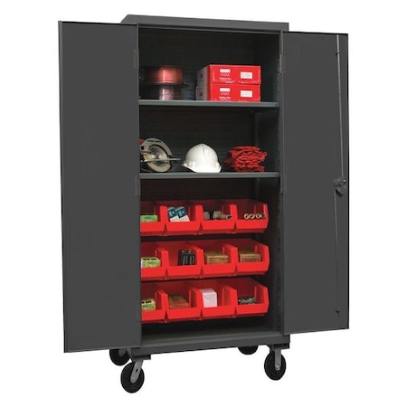 Durham Mfg Super Duty Bin Cabinet, 36 in W, 80 in H, 24" D, 12 Bins HDCM36-12-2S1795