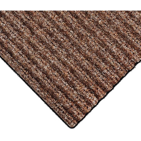 Zoro Select Entrance Mat, Polypropylene, 3/8 in Thick, Brown, 6 ft W x 60 ft L 36EC52
