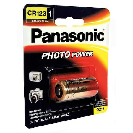 Panasonic Standard Battery, CR123A, Lithium 4588183