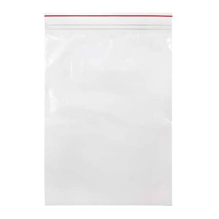 Minigrip Reclosable Bag, Zip Seal, 18 in L, 13 in W, 4 mil Thick, Low Density Polyethylene (LDPE), Clear MGRL4P1318