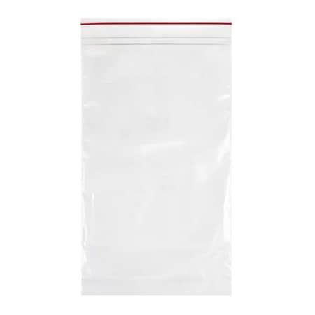 Minigrip Reclosable Bag, Zip Seal, 10 in L, 6 in W, 2 mil Thick, Low Density Polyethylene (LDPE), Clear MGRL2P0610