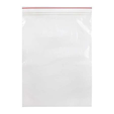Minigrip Reclosable Bag, Zip Seal, 12 in L, 9 in W, 4 mil Thick, Low Density Polyethylene (LDPE), Clear MGRL4P0912