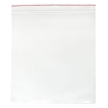 Minigrip Reclosable Bag, Zip Seal, 15 in L, 13 in W, 2 mil Thick, Low Density Polyethylene (LDPE), Clear MGRL2P1315